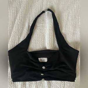 Oh Polly Under The Spotlight Black
Cut Out Top